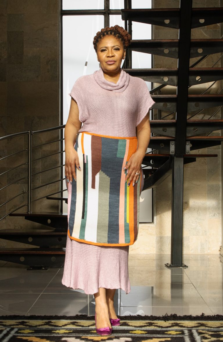 wool linen tweed butchers apron dress